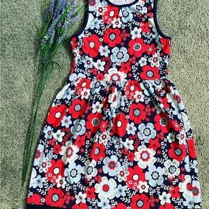 George Kids Floral Dress in Red, White, and Blue